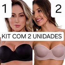 Sutiã Feminino sem alça Com Alças De Silicone Removível Kit Com 2 Unidades