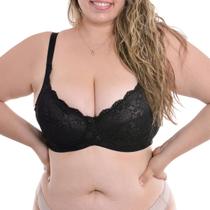 Sutiã Feminino Sem Bojo e Com Aro Com Detalhe Em Renda DelRio