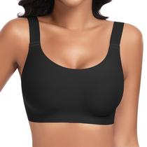 Sutiã feminino sem fio SINFLA sem fio, confortável, preto Sutiã feminino sem fio SINFLA sem fio, confortável, preto