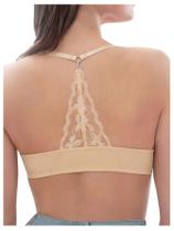 Sutiã feminino SweatyRocks Push Up Racerback com fecho frontal 36B