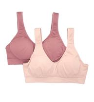 Sutiã Fruit of the Loom Wireless Seamless, pacote com 2, feminino, 3GG