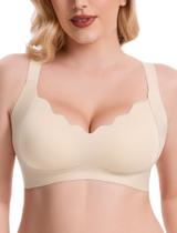 Sutiã Gailife Scalloped Lift Wireless Soft Push Up com decote em V XXL Sutiã Gailife Scalloped Lift Wireless Soft Push Up com decote em V XXL