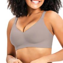 Sutiã Greoay Wireless Push Up Seamless com decote em V com suporte total Sutiã Greoay Wireless Push Up Seamless com decote em V com suporte total