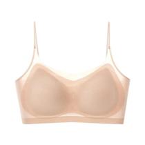 Sutiã Halter Sem Costura Ultrafino E Respirável De Seda Gelada Para Mulheres Com Costas Em U