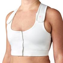 Sutiã HEART & CORE Serena pós-cirurgia Racerback branco pequeno Sutiã HEART & CORE Serena pós-cirurgia Racerback branco pequeno