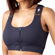 Sutiã HEART & CORE Shirl pós-cirúrgico Racerback Zipper L - preto