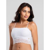 Sutiã IMI Lingerie Top Cropped sem Bojo Top Alcinha Em Renda Grey Sutiã IMI Lingerie Top Cropped sem Bojo Top Alcinha Em Renda Grey