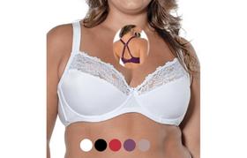 Sutiã Lousan Renda Nadador Aro Sem Bojo Plus Demillus 064086 Sutiã Lousan Renda Nadador Aro Sem Bojo Plus Demillus 064086