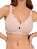 Sutiã LUCKMEEY No Underwire Wave Push Up Wireless com cobertura total