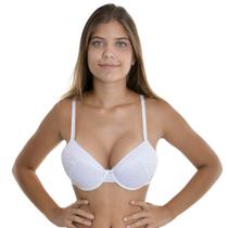 Sutiã Meia Taça com Bojo e Aro Rendado Liebe.