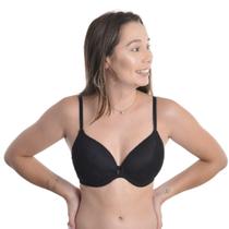 Sutiã meia taça com bojo em renda e tule Liebe .