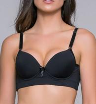 Sutiã Microfibra com Bojo Push-Up Base Reforçada Alongada - Bruvi Lingerie