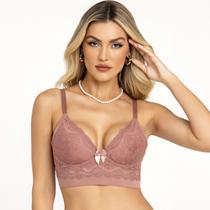Sutiã Microfibra Premium com Renda Sustentação Bojo com Aro Alça Reforçada P ao GG -