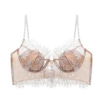 Sutiã Minimizador Push up Com Renda E Costas Em U Profundo Para Mulheres, Alça Ajustável, Com Arame