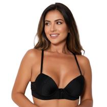 Sutiã Nadador Bojo Liso Fecho Frontal Alça Ajustável Reforçado Confortável Lingerie Feminina
