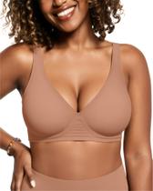 Sutiã OEAK Wireless Deep V Push Up Latte XL