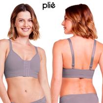 Sutiã Plié Sem Bojo de Alta Sustentação com Alças Largas e Ajustáveis sem Costura Lateral Reforçado Sutiã Plié Sem Bojo de Alta Sustentação com Alças Largas e Ajustáveis sem Costura Lateral Reforçado