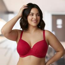 Sutiã Plus Size Base Cruzada Reforçado efeito Up com bojo.