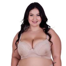 Sutiã Plus Size Bojão com Detalhe em Renda Soutien Reforçado Carol