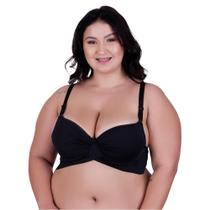 Sutiã Plus Size com Bojo Base Cruzada Alça Reforçada Bojão Reforçado Alice