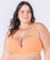 Sutiã Plus Size com bojo e aro, em microfibra, e formato em U nas costas