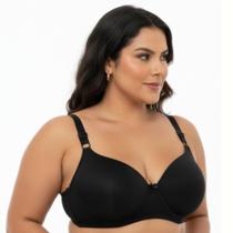 Sutiã Plus Size Confortável Alças Reforçadas Cor:PretoTamanho:P