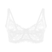 Sutiã plus Size Feminino Sexy De Renda Com Bojo E Bordado Vazado Com Aro - Lingerie