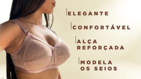 Sutiã Plus Size P/ Seios Grandes Sem Aro Sem Bojo Reforçado