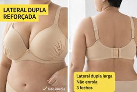 Sutiã Plus Size Reforçado Alta Sustentação com Lateral Dupla Conforto Diário Sutiã Plus Size Reforçado Alta Sustentação com Lateral Dupla Conforto Diário