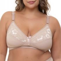 Sutiã Plus Size Reforçado com Renda e Sem Aro Bruvi Sutiã Plus Size Reforçado com Renda e Sem Aro Bruvi