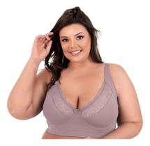 Sutiã Plus Size Renda Lateral Larga Sem Bojo E Com Aro Vislumbre até 60 -