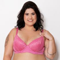 Sutiã Plus Size Rendado Bojo Alça Sustentação Reforçado