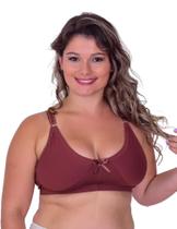 Sutiã Plus Size sem Bojo Microfibra liso alças reforçadas largas