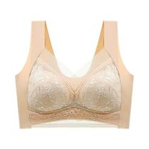 Sutiã plus Size Sem Costura Com Renda Push Up, Bralette De Renda Em Seda Gelada Sem Fio, Lingerie