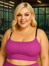 Sutiã Plus Size Tecido Canelado Top Grande - c14 - FELÍCIA