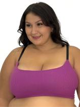 Sutiã Plus Size Tecido Canelado Top Grande Felícia