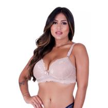 Sutiã Pluss Size Maria em Renda com Bojo Feminino Lingerie Sexy