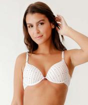 Sutiã Push Up Com Bojo Estampa Corações Marisa-37049