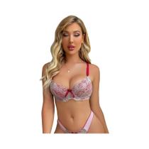 Sutiã Push up De Renda Estilo Francês Para Mulheres, Confortável E Respirável, Lingerie Sensual Com