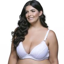 Sutiã Push-Up Plus Size Detalhe Em Renda Bruvi Sutiã Push-Up Plus Size Detalhe Em Renda Bruvi