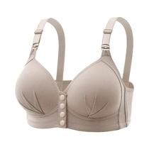 Sutiã Push-up Sem Fio Ajustável Tamanho Grande Para Mulheres Com Fecho Frontal, Sexy, Respirável E