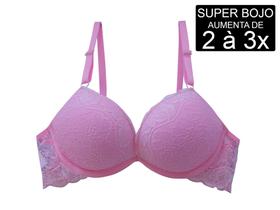 Sutiã Push UP Turbo 3d Com Renda Aumenta Seios 2 Vezes