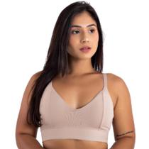 Sutiã Reforçado Feminino Frente Única Sem Bojo Lingerie Sustentação Top Conforto Básico