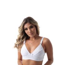 Sutiã Reforçado Fristyle Em Microfibra Com Renda Branco Adulto Sutiã Reforçado Fristyle Em Microfibra Com Renda Branco Adulto