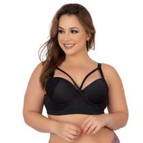 Sutiã Reforçado Strappy Plus Size WLS Modas Básico Lingerie Feminina