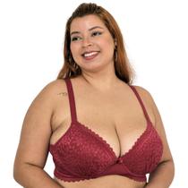 Sutiã Renda Plus Size Reforçado Soutien Lingerie Com Aro e Bojo Corpo Nú Sutiã Renda Plus Size Reforçado Soutien Lingerie Com Aro e Bojo Corpo Nú