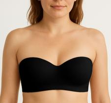 Sutiã sem alça com Bojo Alça Removível Poliamida