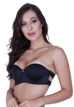 Sutiã sem alça com elástico e fecho lateral - C10 SUTIÃ COSTA NUA
