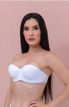 Sutiã sem alça Fechamento Lateral com Elástico Duplo GG 46 Branco Sutiã sem alça Fechamento Lateral com Elástico Duplo GG 46 Branco