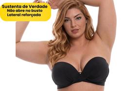 Sutiã sem alça Reforçado com Bojo Delfa Alta Sustentação